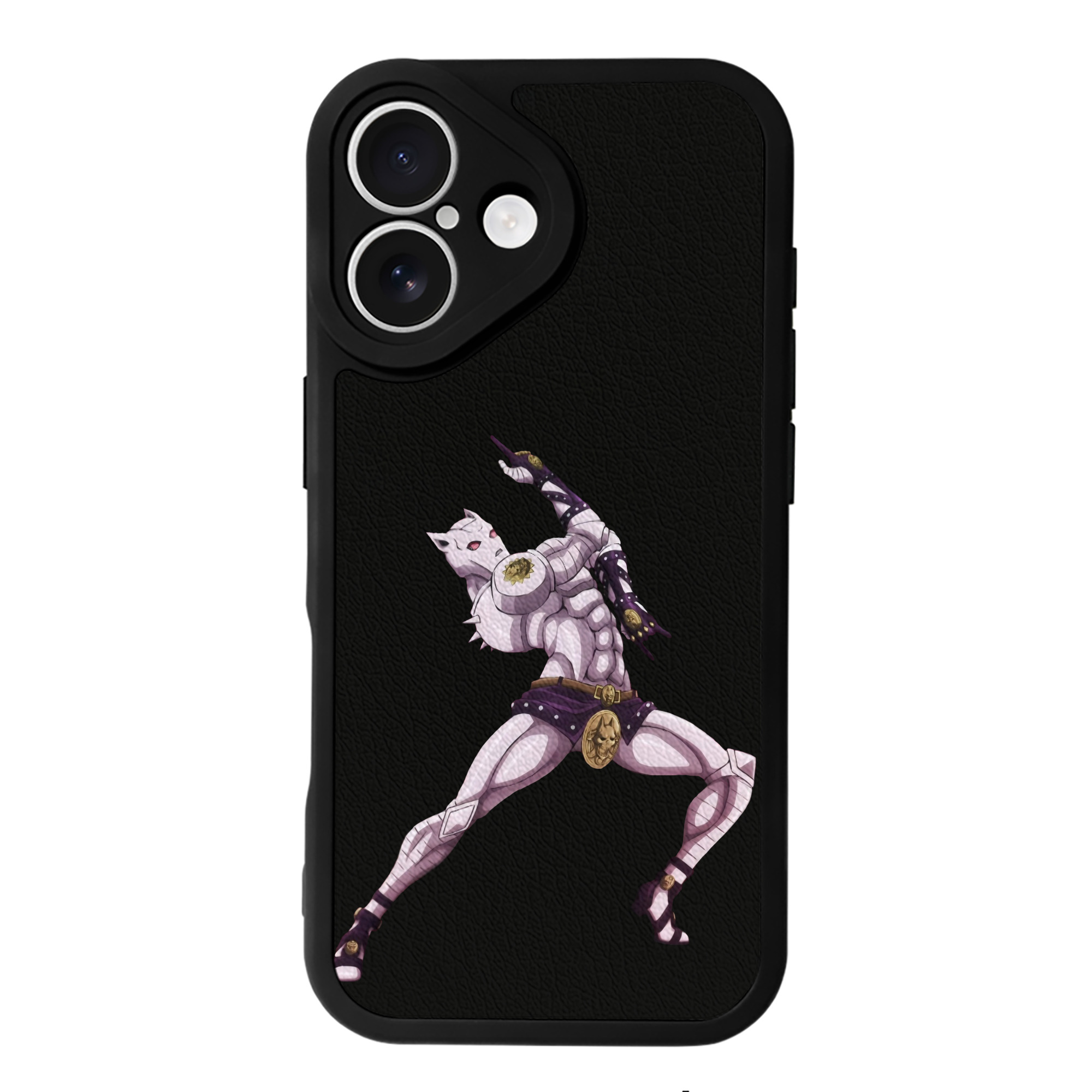 （画像用） ジョジョの奇妙な冒険 きら よしかげ JoJo's Bizarre Adventure Kira Yoshikage 【iPhone 16シリーズ対応】シリコンスマホケース（レザー調） 材質：シリコン